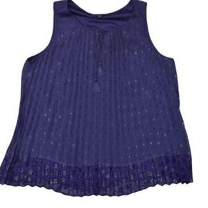 Lane Bryant sleeveless navy top 22